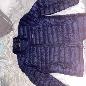 Patagonia Long Sleeve Down Navy Blue Jacket Men L